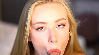 Sweaty Blonde Moans Loudly as She Takes Every Inch