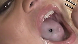 Big Tit Cumslut Bukkake Swallow - Covered & Greedy