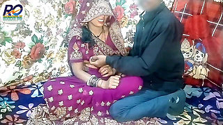 Newly wedded beautiful Bhabhi becomes bride by wearing a new saree I convinced Bhabhi to fuck me hard in Hindi Claire Vays