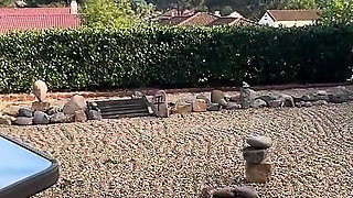 190cm 100kg Chinese Stud Gets Blowjob on the Balcony and Fucks Chinese Slut in the Bedroom