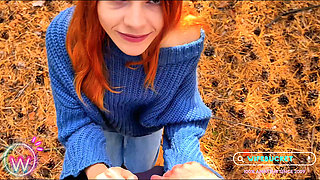 Wifebucket Amateurs - a Forest Blowjob From My Cute Redhead GF