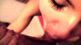 Extreme amateur pov blowjob and get tit fucked