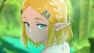 ZELDA FINALLY SUCKS AND FUCKS LINK'S HUGE COCK WITH HER PERFECT ASS. ZELDA HENTAI ANIMATION