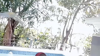 Hijab Nude in Swimming Pool