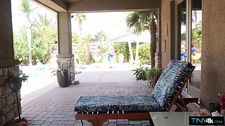 Fuck Doll Gets Her Pussy Pounded Poolside