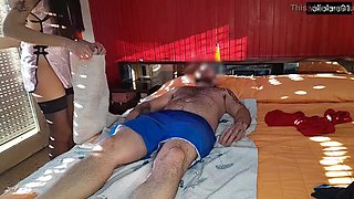 hidden camera in a massage parlor