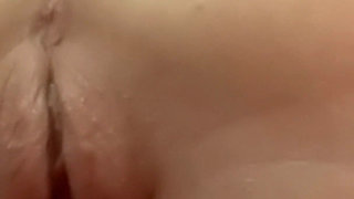 Anal on the Pink Bed - Oiled Blonde in Black Heels Takes It Balls Deep