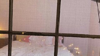 Kinky moist taco brunette anal toy play during masturbating