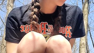 Hot amateur teen girl solos masturbation