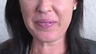 Hairy British MILF Juicey Janey Masturbates on the Sofa