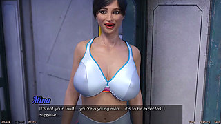 Stranded in Space - Planning Yoga Date with Brunette Milk with Huge Tits