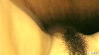 Dark-haired temptress surrenders to wild passion in garden