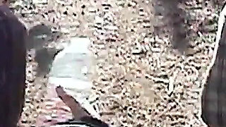 Skinny teen Mona fucked outdoor by step brother with big cock