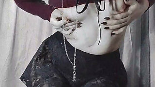 The dark sensuality of a girl with small tits and petite body
