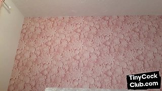 Stunning blond reacts to small chopper pic