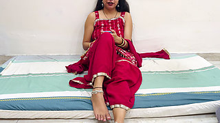 Indian Wife Video Call with Husband Seducing but Wife Cheats on a Husband While Having Sex with Devar in Hindi