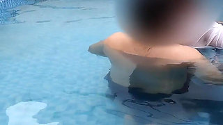 A Hot Couple's Risky Fun in the Swimming Pool.