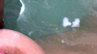 Pussy toying busty high heeled stunner solo pov masturbation