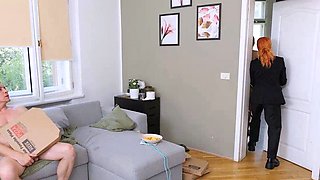 Busty trainer fucks boyfriends dad for cardio exercise