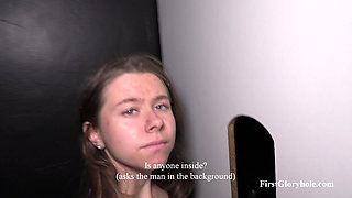 Just 18-year-old Virgin Laylla - Her Second Gloryhole, Part 1