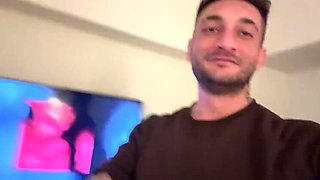 Russian girl hotel threesome with big natural tits - amateur Turkish couple fuck in HD