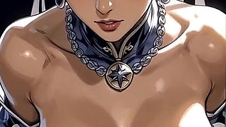 Chun Li Topless with Jewelry Sexy Pose (ai Animation)