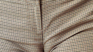 Naughty Colleague Seduces You with Her Fat Cameltoe in Trousers