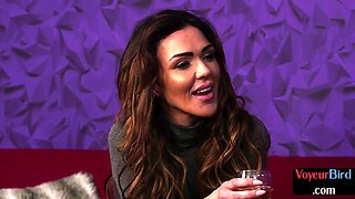 Bigtitted babe amateur sex teasing old guy