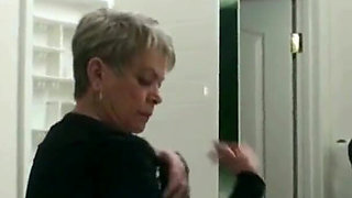 Strip poker with step-grandma reaps unexpected reward