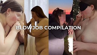 Best German Amateur Blowjob Compilation - Sloppy Deep Throat & Big Tits