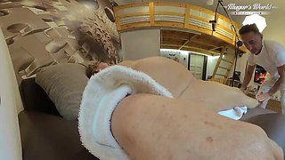 BBW Granny Babet Behind The Scenes Pussy Pounding Doggy Style