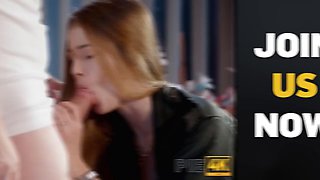 Helpless European Hentai Girl Begs for Rescue: Gagging on Big Cock in Sloppy Blowjob and Boun