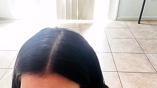 Independent Teen brunette girl toying pussy outdoor