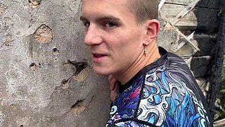 Falcon Al and Ben Huller Bareback Pound Oliver Strellys Ass on Ruined House