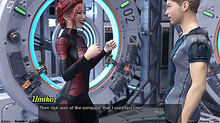 Stranded in Space - Holding Hands with Asian Scientist MILF