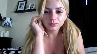 Curly Blonde Teen Records Solo Dildo Masturbation More at