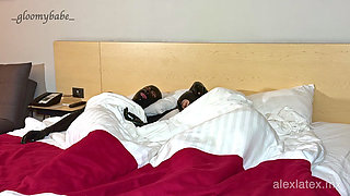 Waking up in latex T1, oral pleasure - Alex Latex