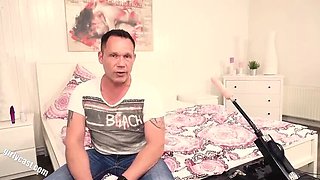 Skinny Karina Gets Fucked By A Machine During Her Casting