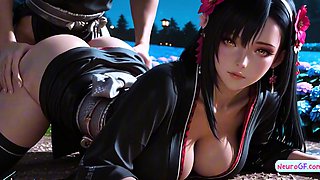 Tifa Lockhart shows huge boobs getting pounded with passion