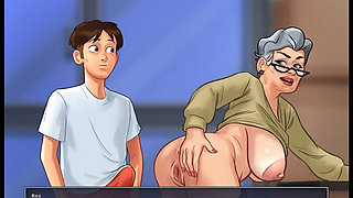 Summertime Saga Gameplay GILF Sex Scene and Gloryhole Blowjob
