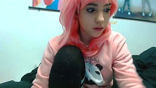 Amateur pantyhouse webcam teen strips and strokes her vagina