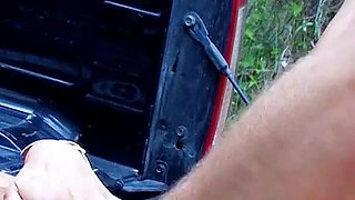 Sexy Latina teen Carla banged by stepdad outdoor in the forest