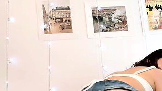 Very Hot Amateur French Teen couple tit fuck on Webcam