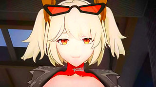 Zenless Zone Zero - Burnice White Riding a Dick - 3D Hentai Animations