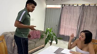 My Hairy Latina Stepsister Makes Me So Horny I Fuck Her Tight Pussy With My Hard Cock