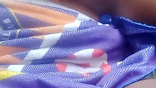 Squeezing My Tits Sqauting Peeing Outdoors