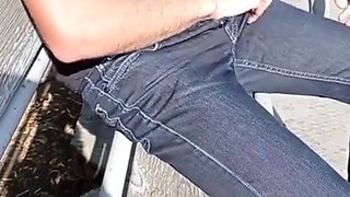 Masturbating at the train station