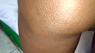 Cum shot after Hanging her dark ass up