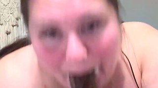 Big cock EXGF interracial busty geek coed blowjob