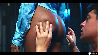Ebony Barbie Rous and Her Big Tits Star in a Time Freeze Fantasy